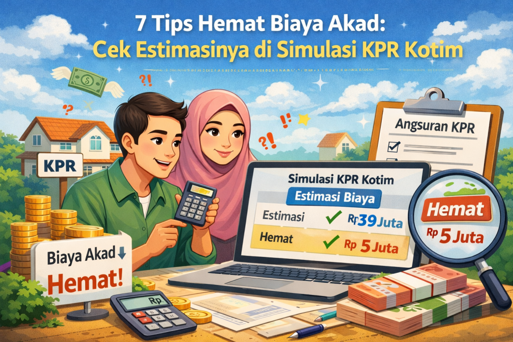 Proses penandatanganan dokumen akad kredit rumah sebagai visualisasi persiapan biaya akad dalam simulasi KPR Kotim.