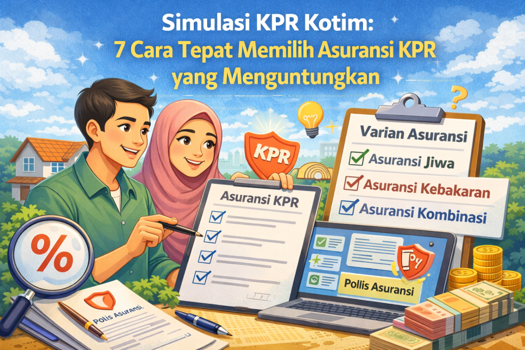 Ilustrasi perlindungan asuransi pada rumah untuk memberikan rasa aman dalam perencanaan simulasi KPR Kotim yang menguntungkan.