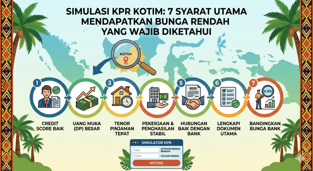 Kelengkapan dokumen persyaratan KPR Kotim untuk memenuhi kriteria bunga rendah dan persetujuan bank yang cepat.