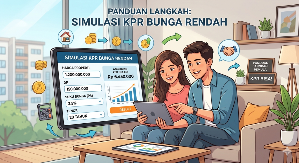 Panduan langkah demi langkah cara pakai simulasi KPR Kotim di smartphone untuk mencari penawaran bunga rendah bagi pemula.