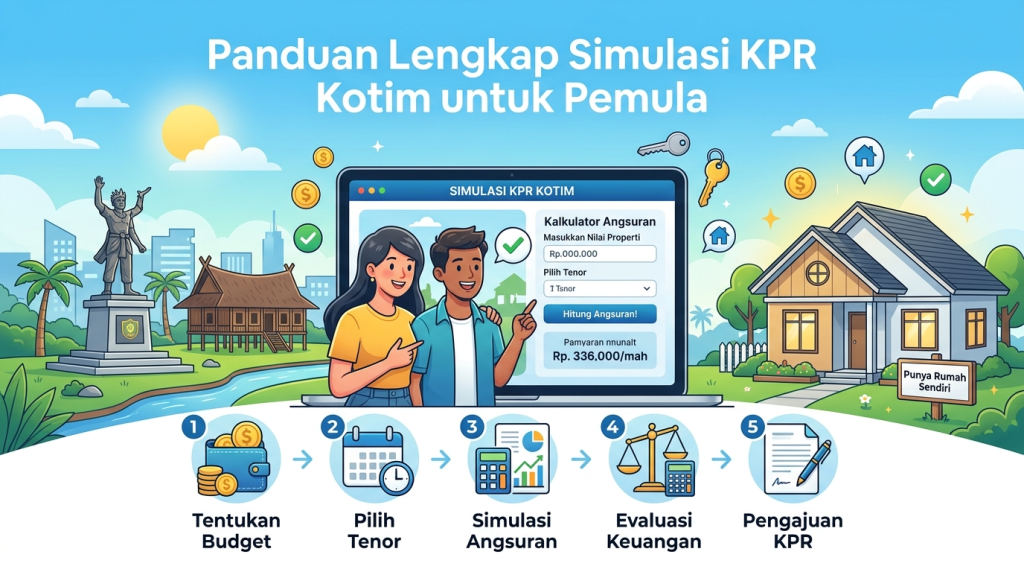 Berikut adalah pilihan Alt Text yang dioptimalkan untuk SEO berdasarkan gambar "Panduan Lengkap Simulasi KPR Kotim untuk Pemula