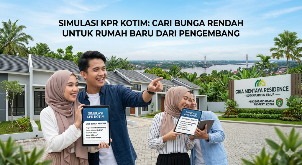 Deretan rumah baru di sebuah perumahan yang siap diajukan melalui simulasi KPR Kotim untuk mendapatkan bunga terendah dari pengembang.