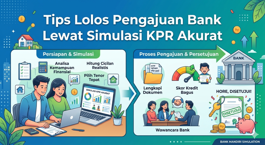 Diskusi antara nasabah dan pihak bank mengenai tips akurat agar lolos pengajuan kredit rumah melalui simulasi KPR Kotim.