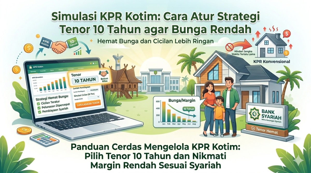 Simulasi KPR Kotim: Cara Atur Strategi Tenor 10 Tahun agar Bunga Rendah